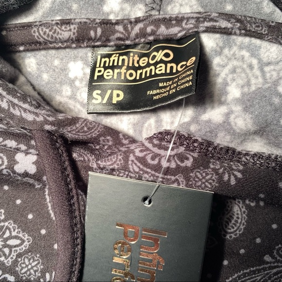 Cozy NEW hoodie Infinite Performance Paisley Pattern Grey and Black Soft Hoodie - Picture 4 of 4
